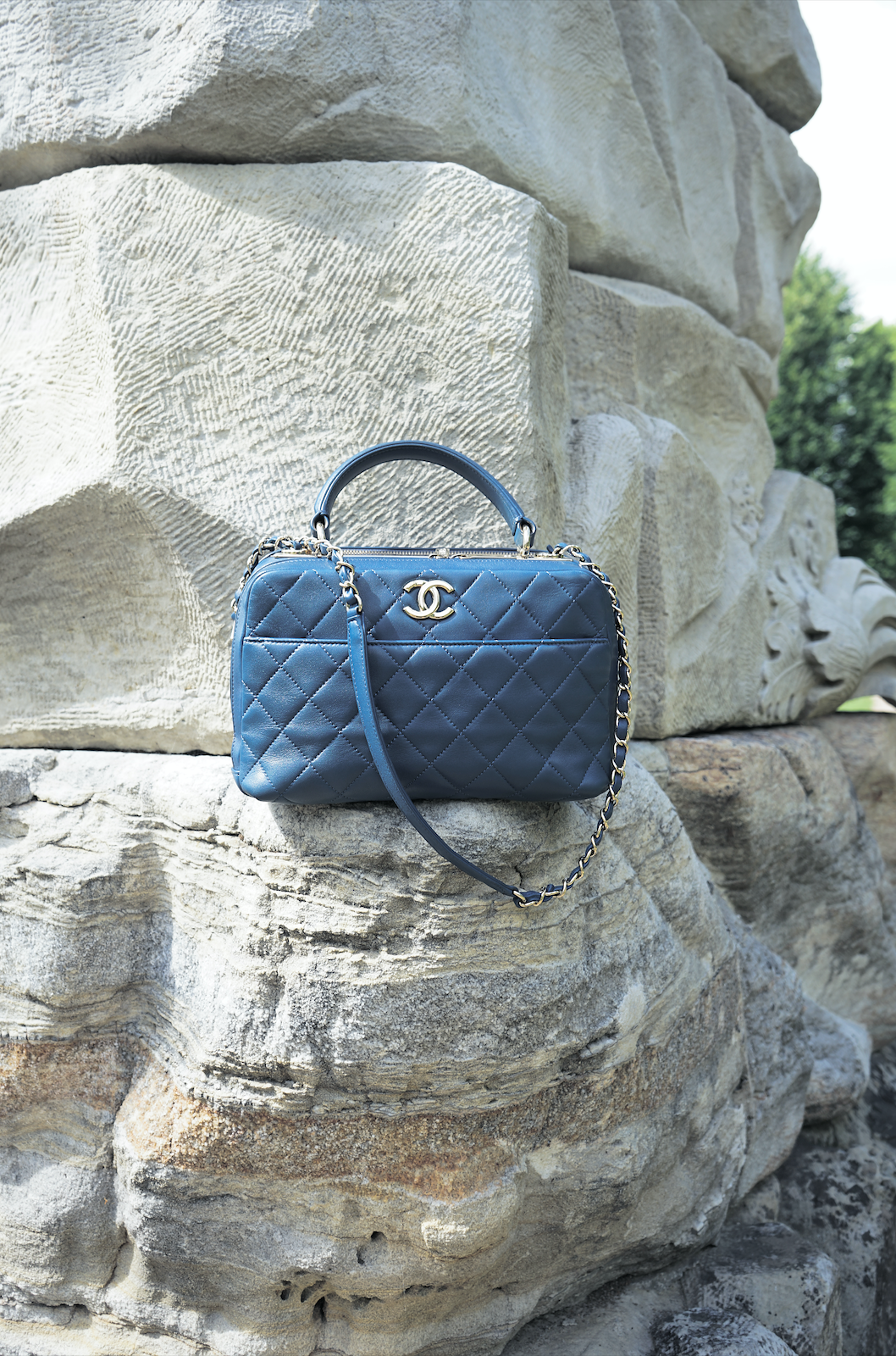 Chanel Trendy CC Bowling bag blue